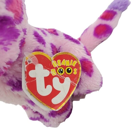 TY Beanie Boos 6” Glamour Pink Leopard Small Plush Stuffed Animal w/ Tags 2013 - Picture 3 of 7